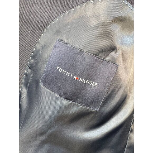 Tommy Hilfiger Mens Wool Suit Jacket 44L X 38W Navy Blue - Picture 4 of 8